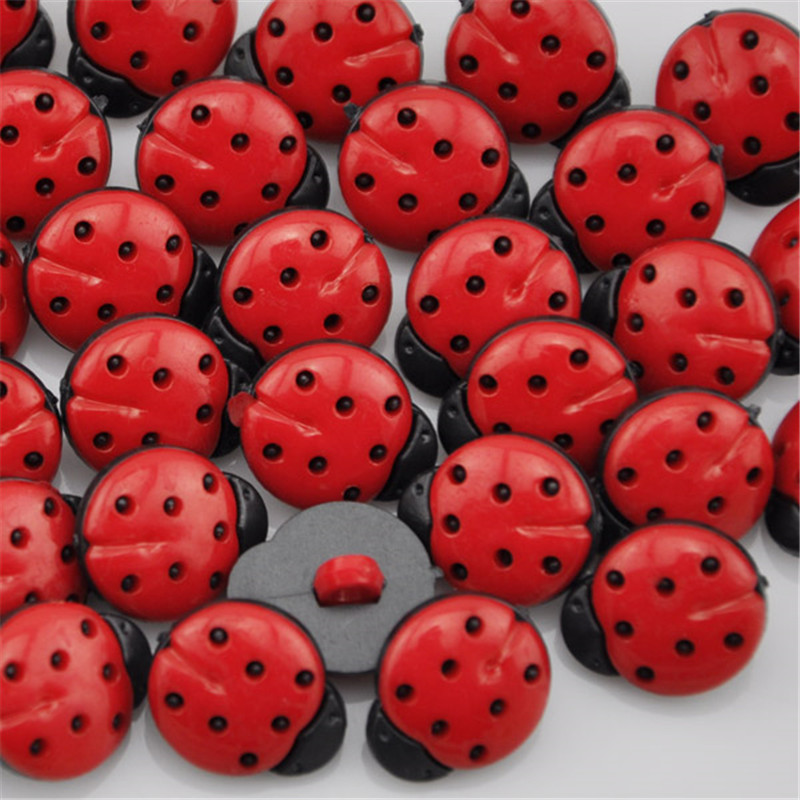 Button Hole Cutter - 50/100 pièces coccinelle rouge bricolage enfants