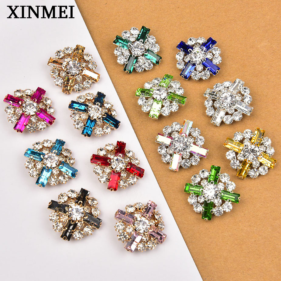 Button Hole Cutter - Boutons à tige en strass fleur