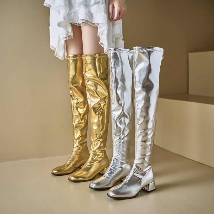 Bottes métalliques argentées p - Sewing Zipper avis et prix