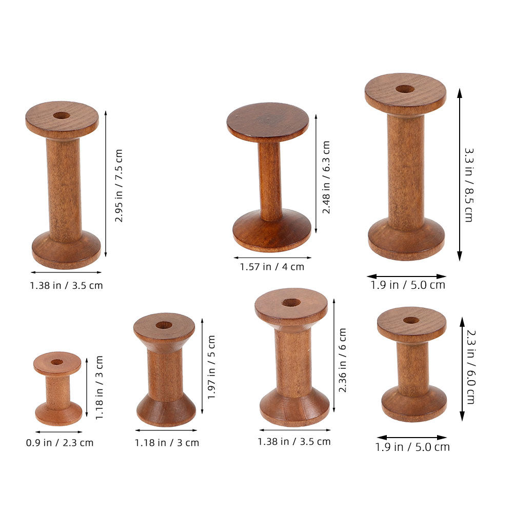 Ensemble de 7 bobines en bois, - Sewing Knit avis et prix