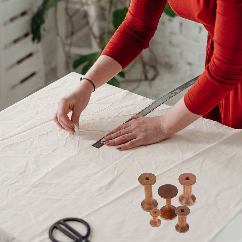 Ensemble de 7 bobines en bois, - Sewing Knit avis et prix