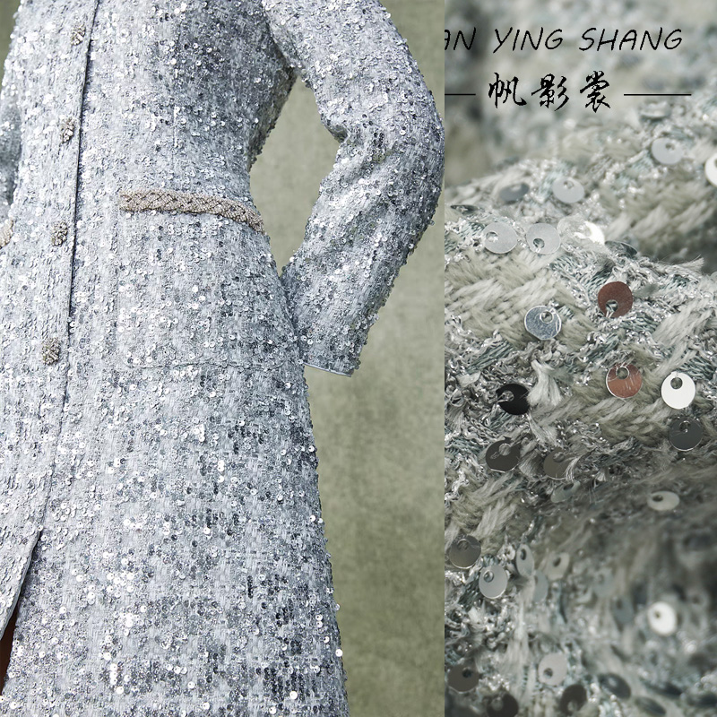 Tissu Tweed Gris Argenté à Pai - Sewing Tweed Fabric avis et prix