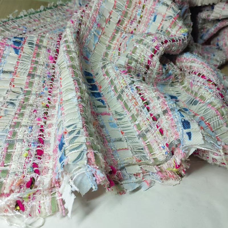 Tissu Tweed tressé teint en fi - Sewing Tweed Fabric avis et prix