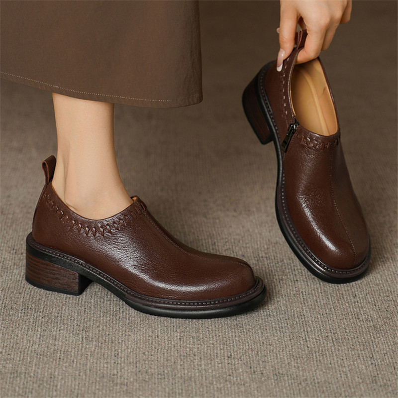 Chaussures en cuir véritable p - Sewing Zipper avis et prix