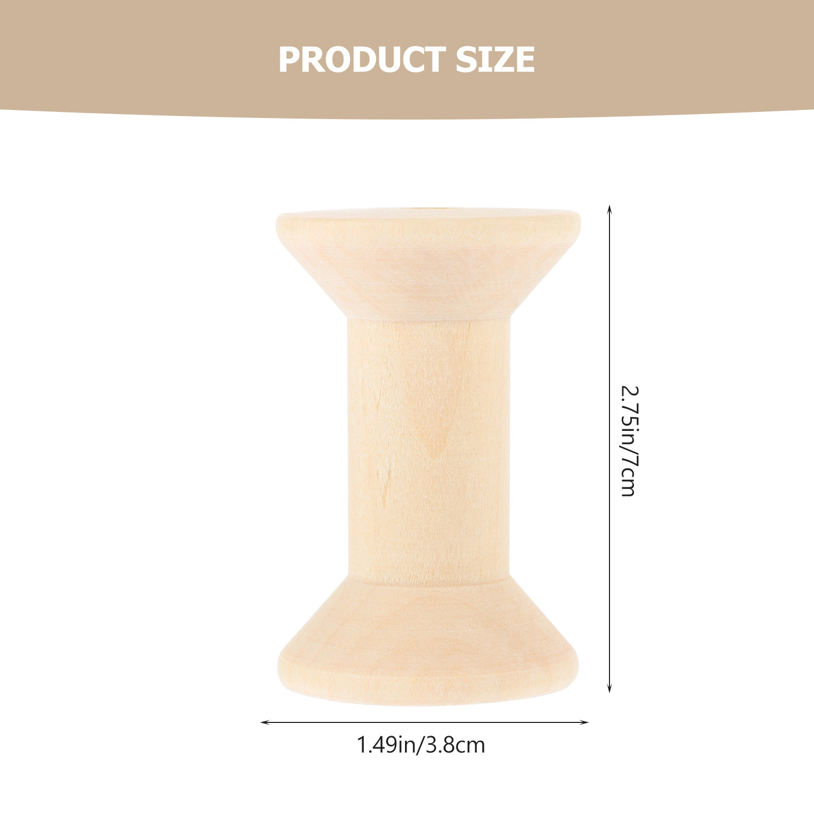 5 bobines en bois naturel, lis - Sewing Knit avis et prix