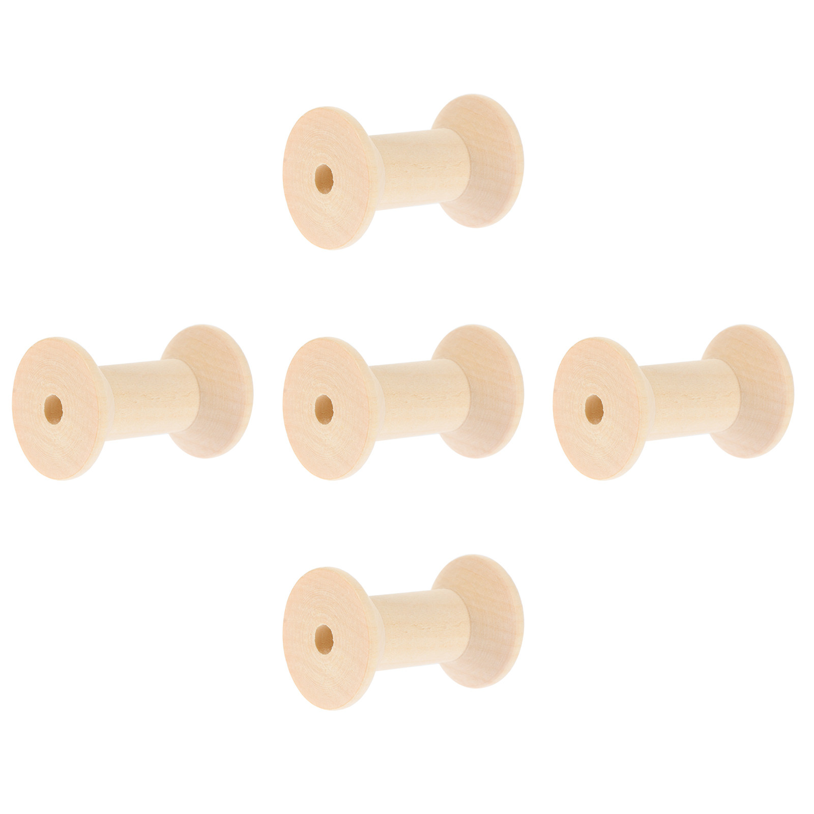 5 bobines en bois naturel, lis - Sewing Knit avis et prix