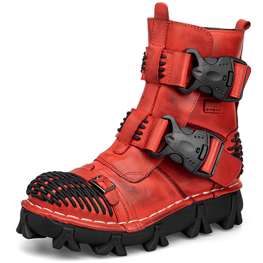 Bottes de moto en cuir véritab - Sewing Latex avis et prix