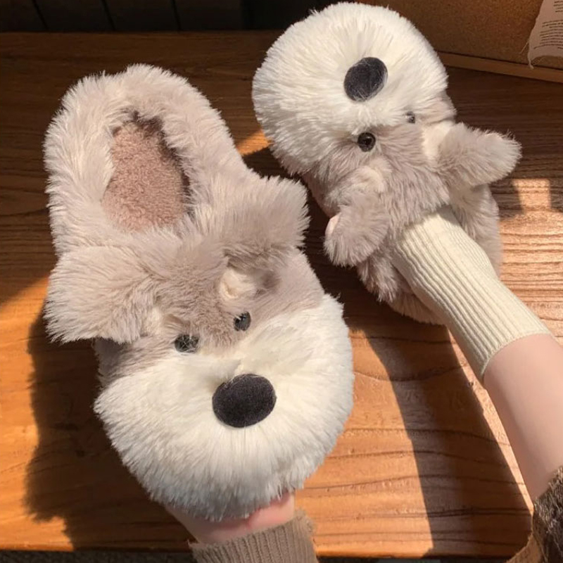 Chien maison floue pantoufle f - Sewing Fleece avis et prix