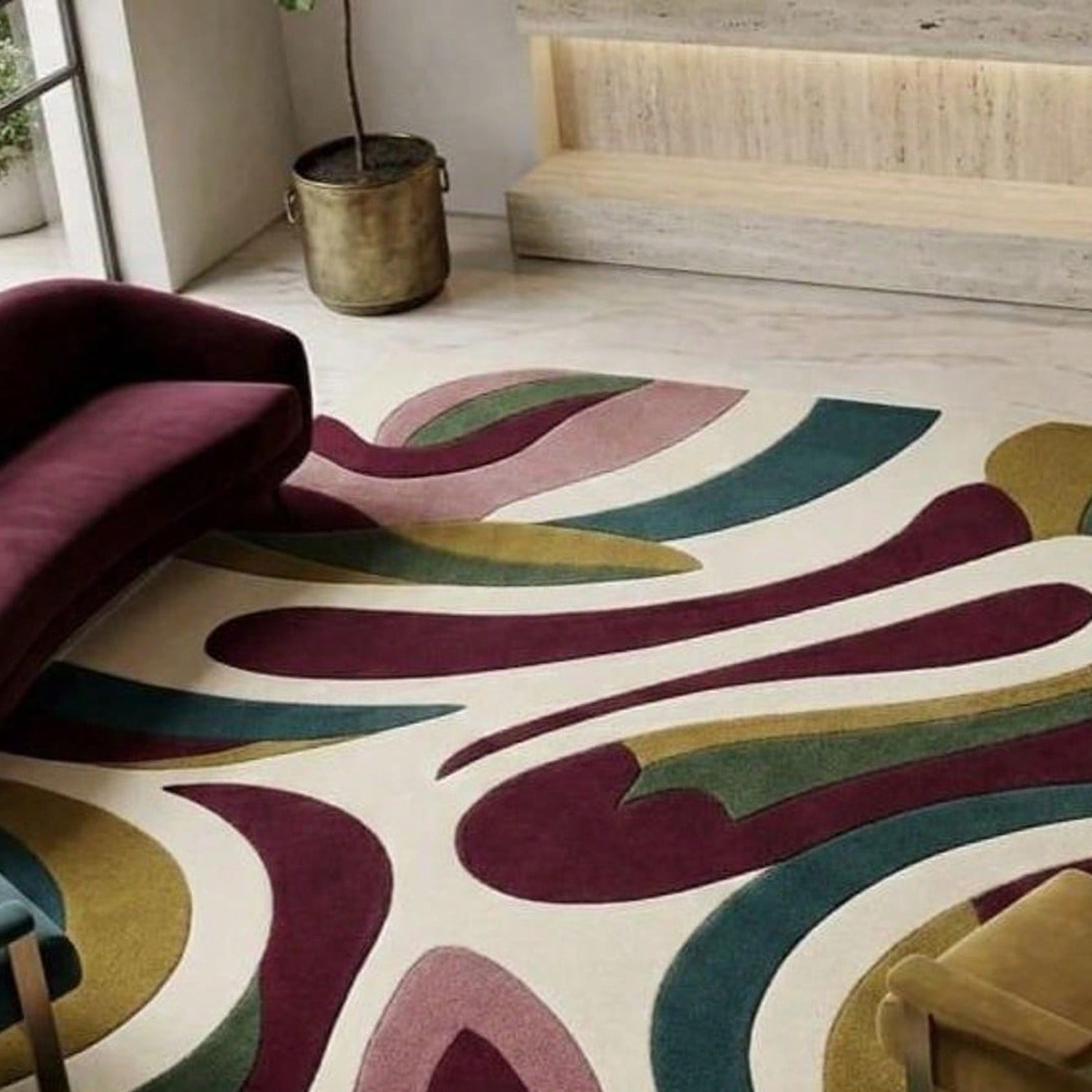 Tapis à motifs abstraits, Tapi - Century Textile & Sewing Supply Avenue C North Saskatoon Sk avis et prix